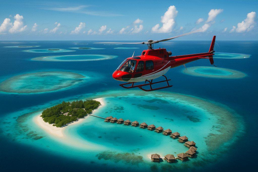 Helicopter Tourism in the Maldives