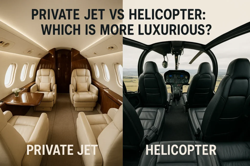 Private Jet vs Helicopter
