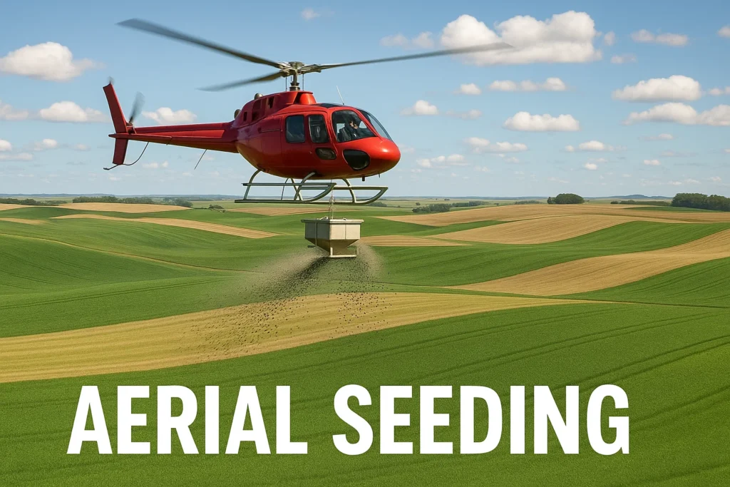 aerial seeding via helicopter future of agriculture