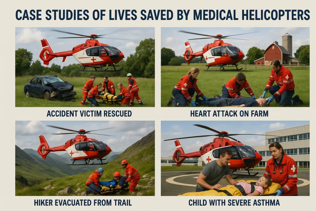 case studies of lives saved by medical helicopters
