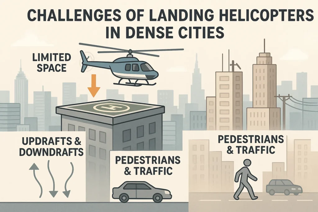 challenges of landing helicopters in dense cities