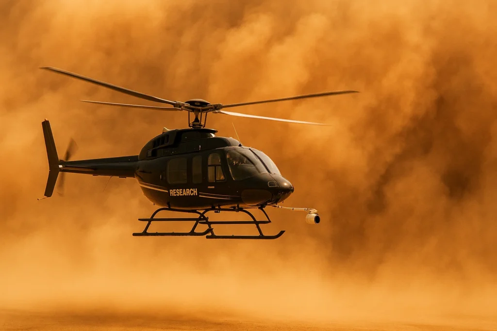 helicopter role in sandstorm research
