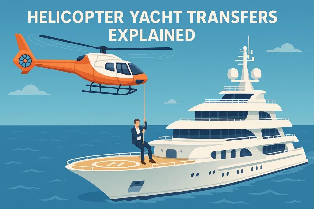helicopter yacht transfers