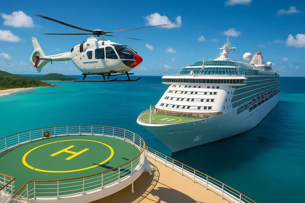 Helicopter Cruise Ship Services in the Caribbean