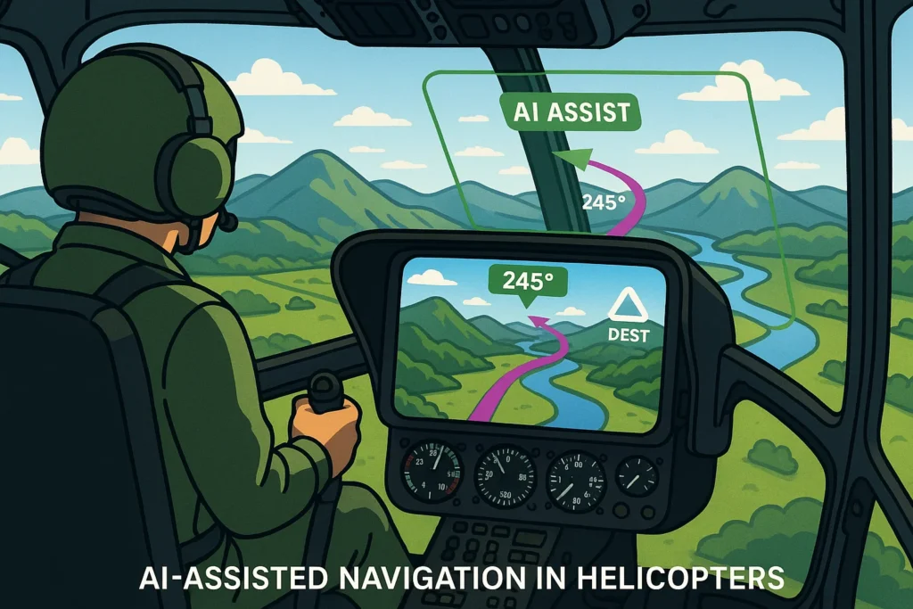 AI-Assisted Navigation in Helicopters