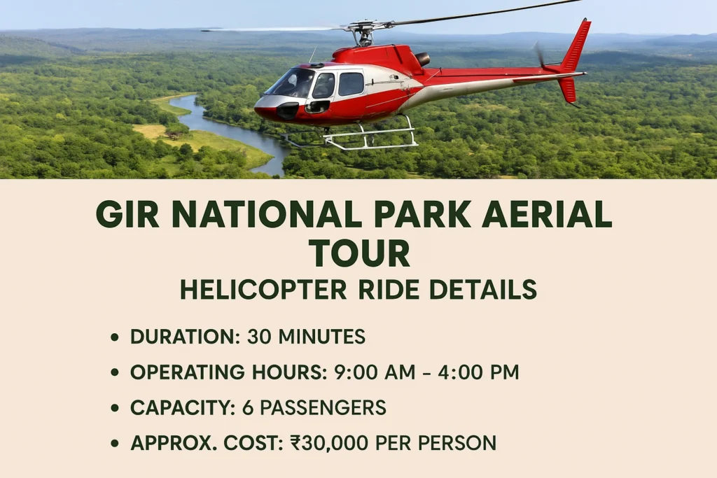 Gir National Park aerial tour by helicopter