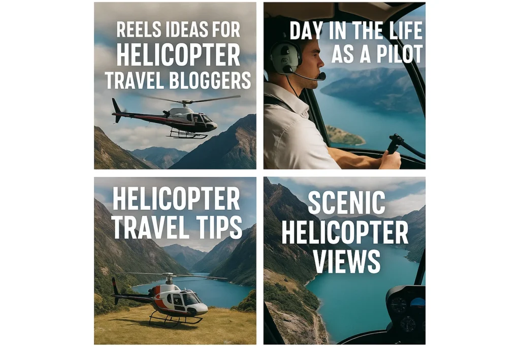 Reels Ideas for Helicopter Travel Bloggers