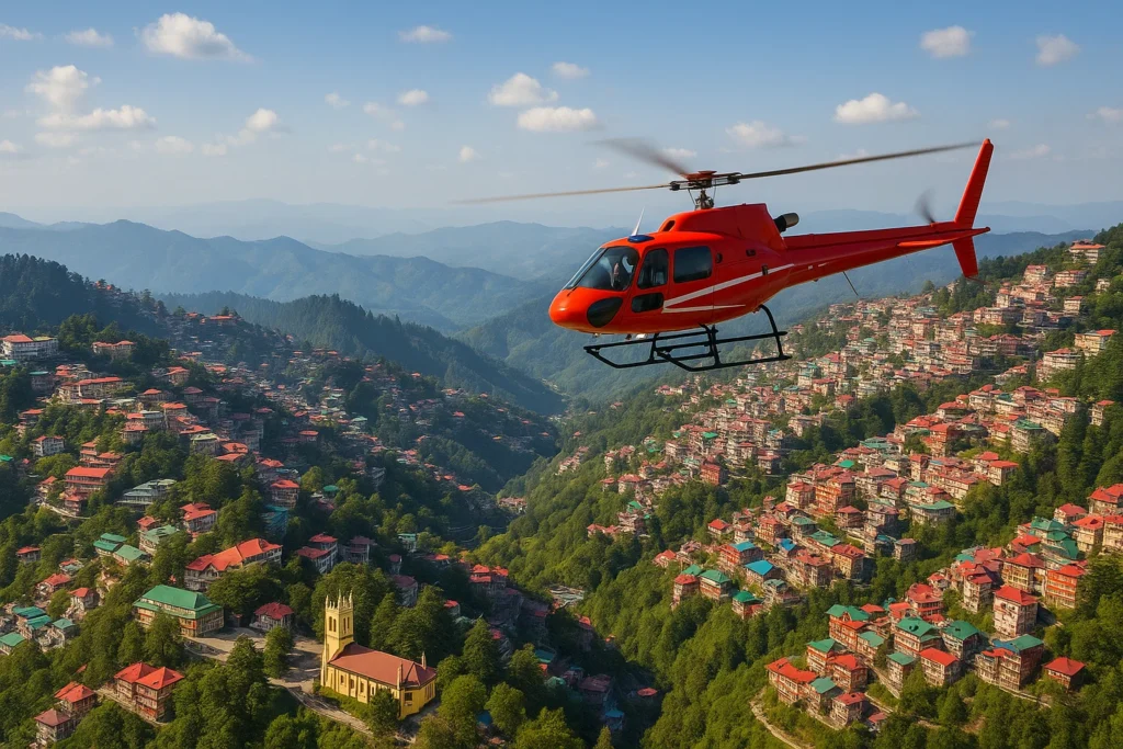 Shimla aerial view helicopter tour