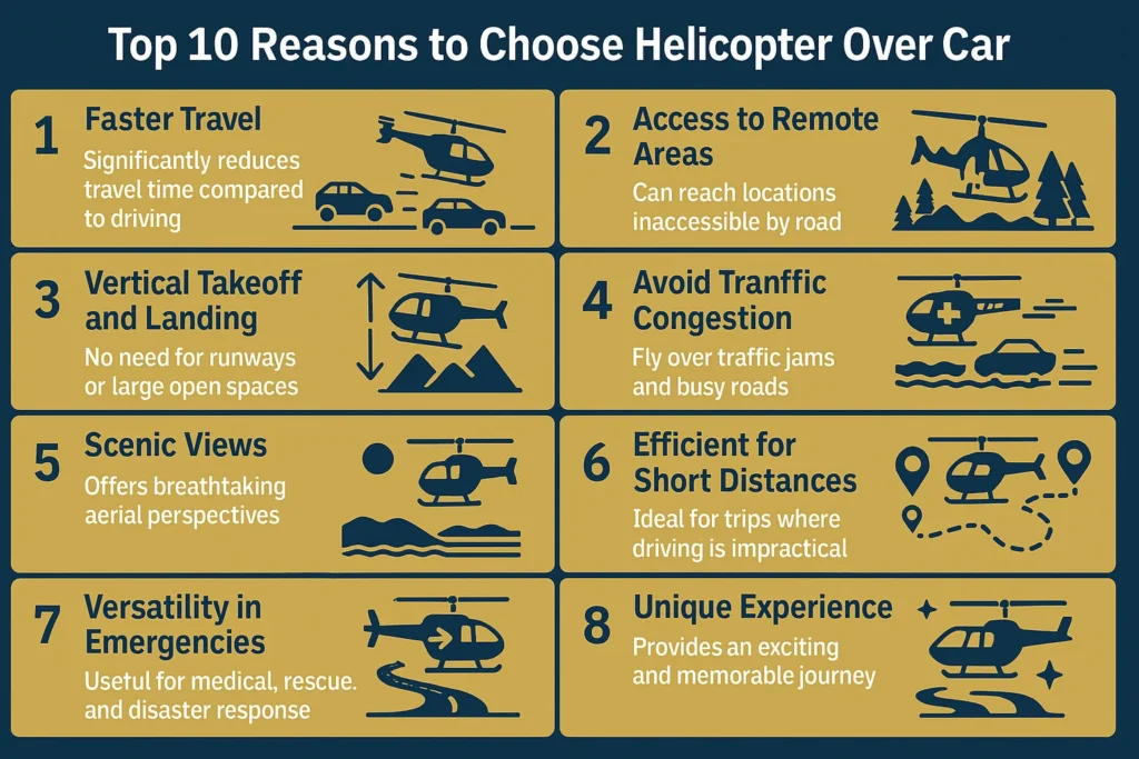 Top 10 Reasons to Choose Helicopter Over Car