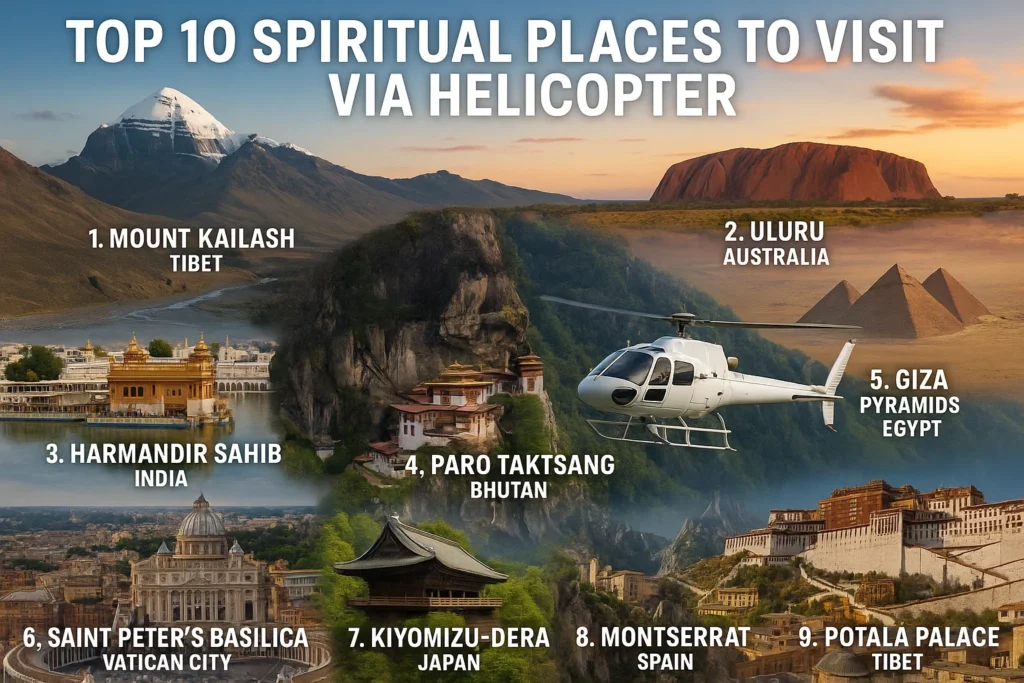 Top 10 Spiritual Places to Visit via Helicopter