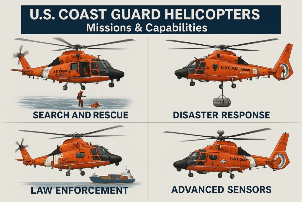 US Coast Guard helicopters