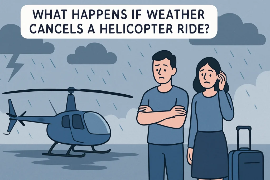What Happens If Weather Cancels a Helicopter Ride?