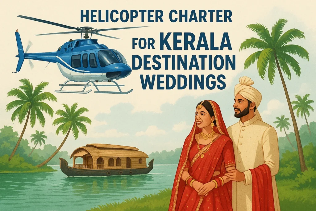 helicopter charter for Kerala destination weddings