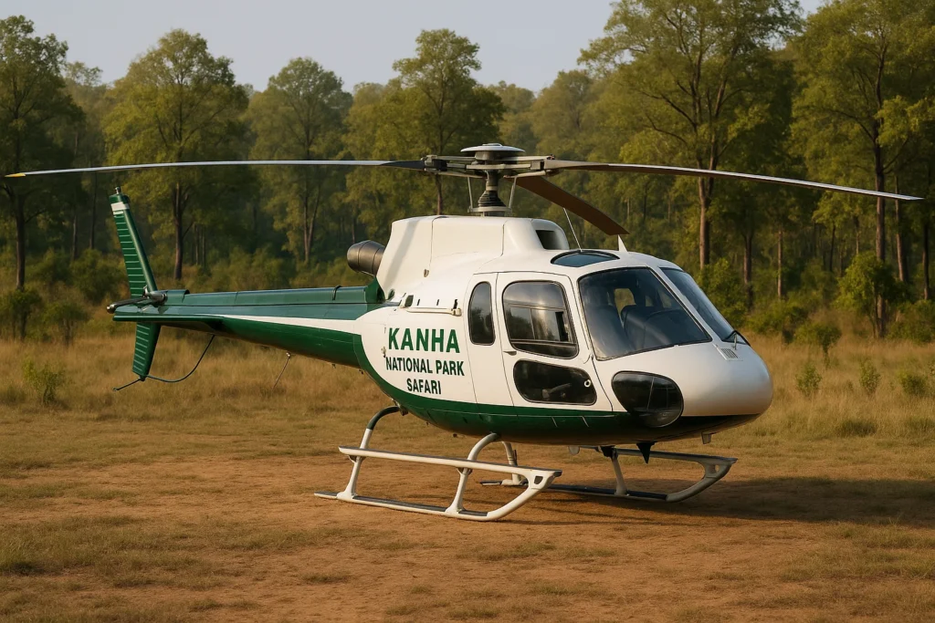 helicopter for Kanha National Park safari