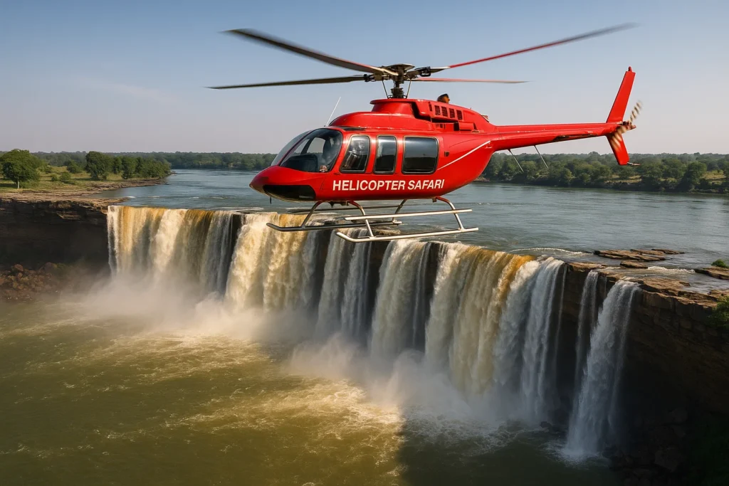 helicopter safari over Chitrakoot Falls