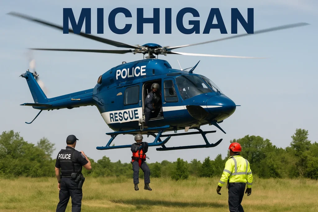police and rescue helicopter operations in Uttar Pradesh