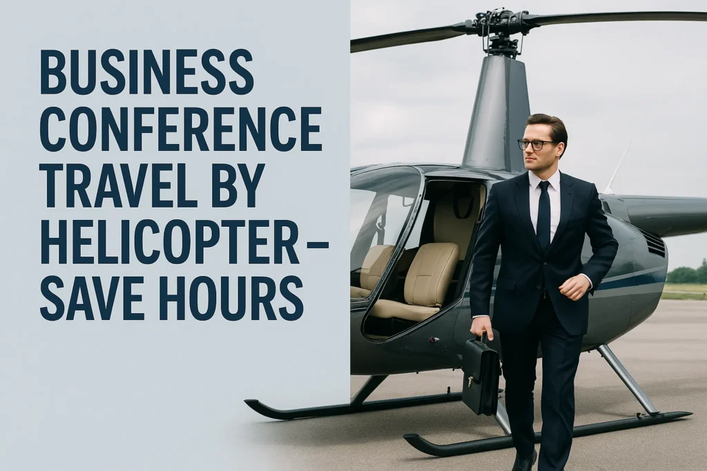 Business Conference Travel by Helicopter