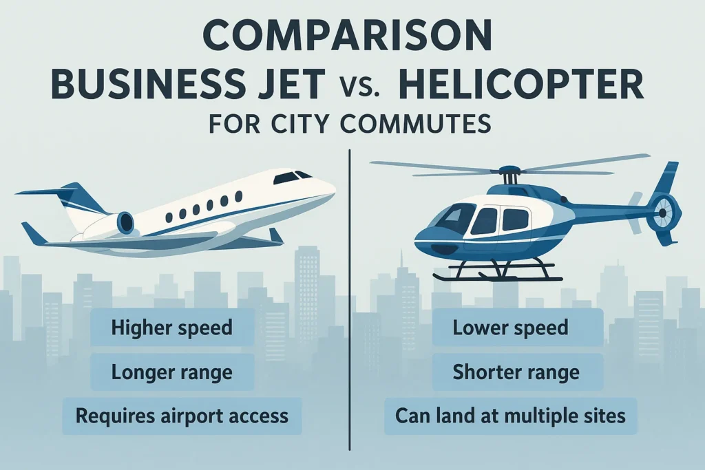 Business Jet vs Helicopter