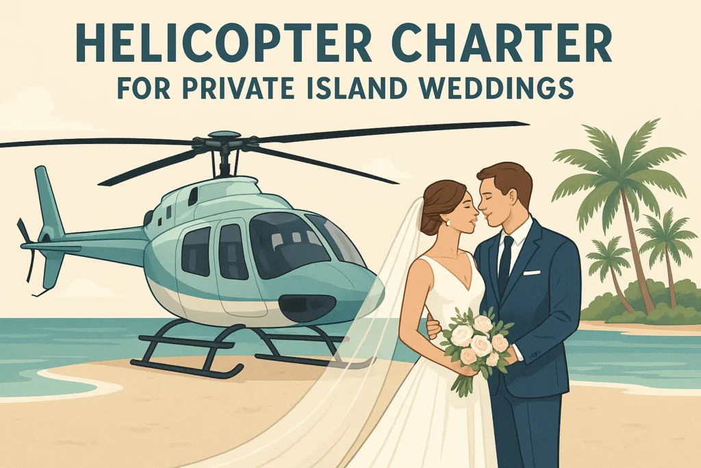 Helicopter Charter for Private Island Weddings