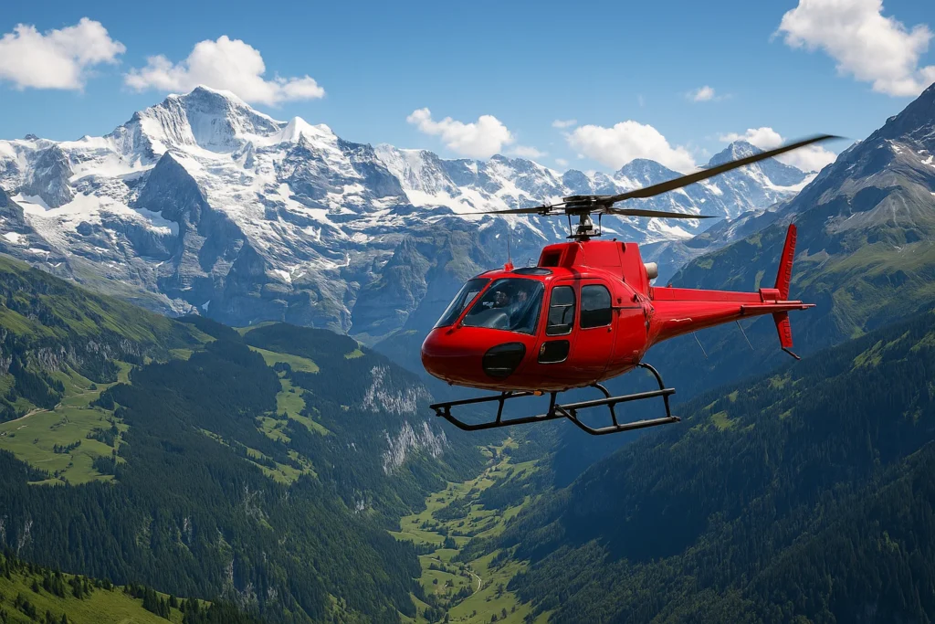 Helicopter Rides Over the Swiss Alps