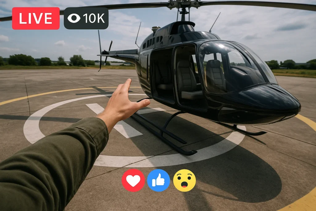 Live Streaming Helicopter Entry