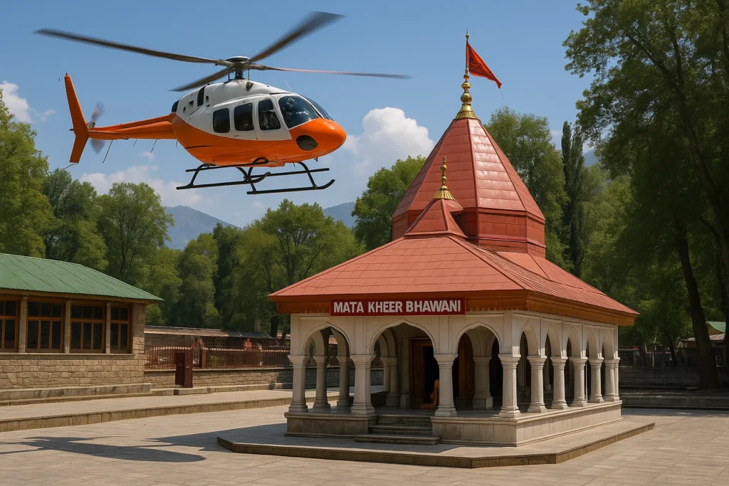 Mata Kheer Bhawani Temple Darshan by Helicopter
