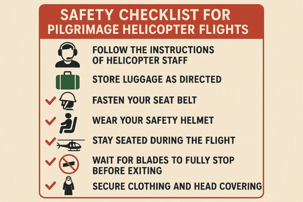 Safety Checklist for Pilgrimage Helicopter Flights