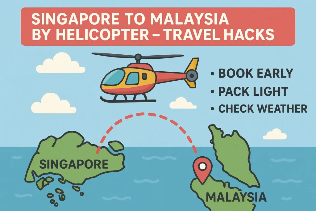 Singapore to Malaysia by Helicopter
