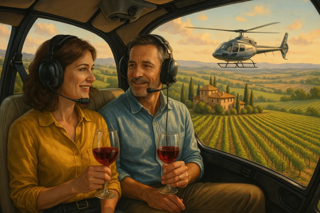 Tuscan Vineyard Heli-Ride for Wine Lovers