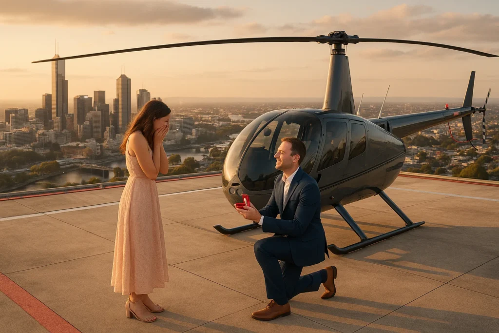 Wedding Proposal by Helicopter in Melbourne