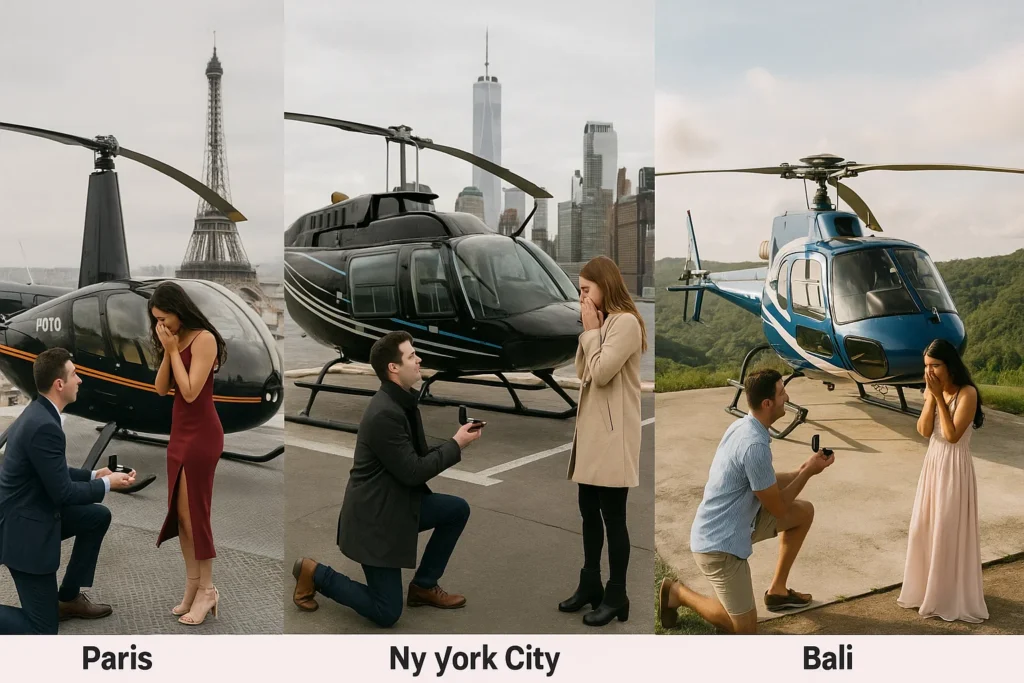 Wedding Proposals by Helicopter