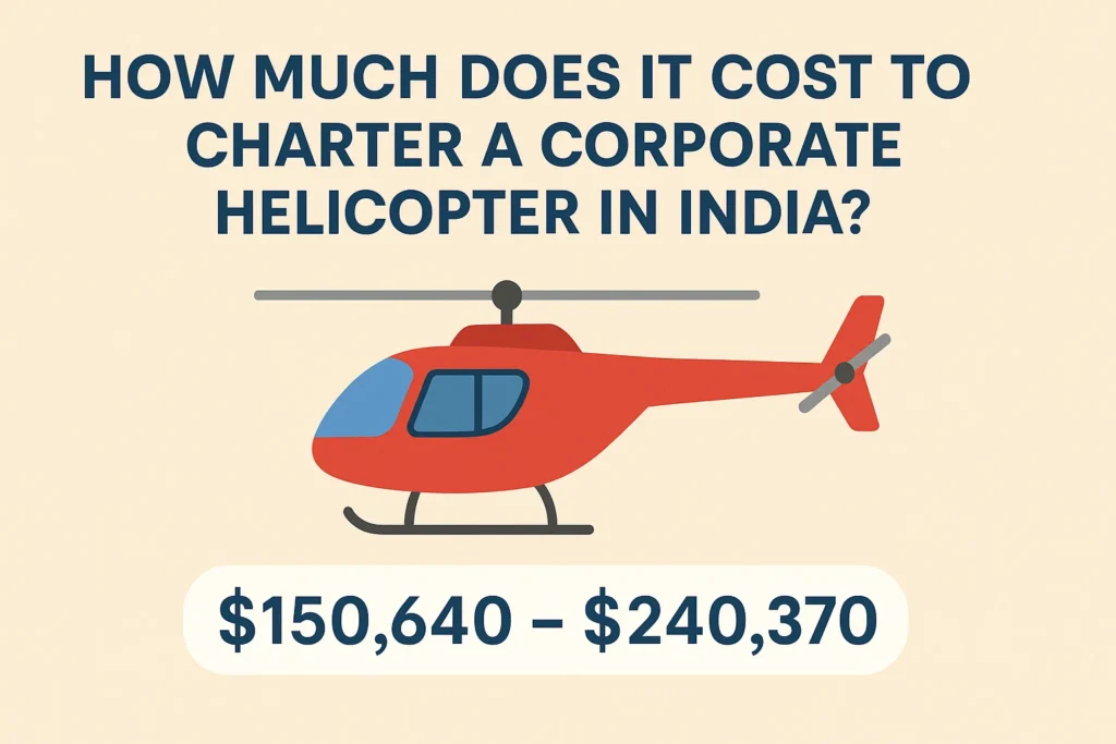 cost to charter a corporate helicopter in India